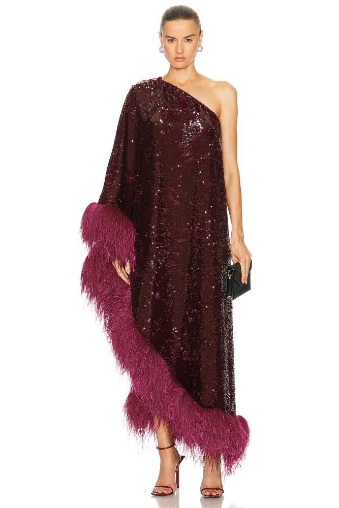 Roland Mouret Sequin Midi Dress in Burgundy Cover