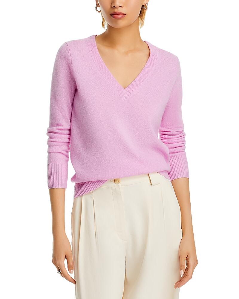 Aqua Cashmere V-Neck Cashmere Sweater - Exclusive Cover