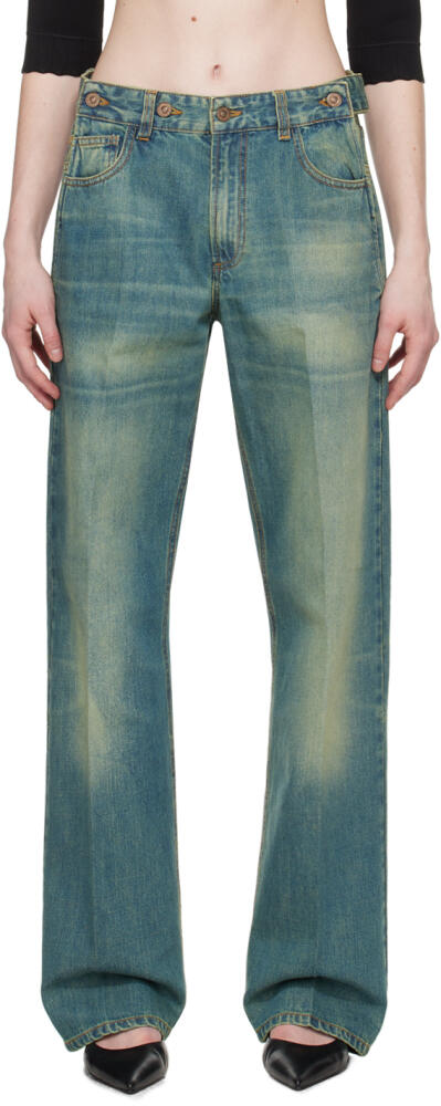 Victoria Beckham Blue Double Front Jeans Cover