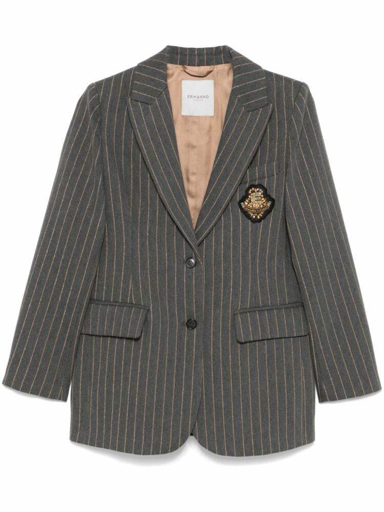 ERMANNO FIRENZE pinstriped blazer - Grey Cover