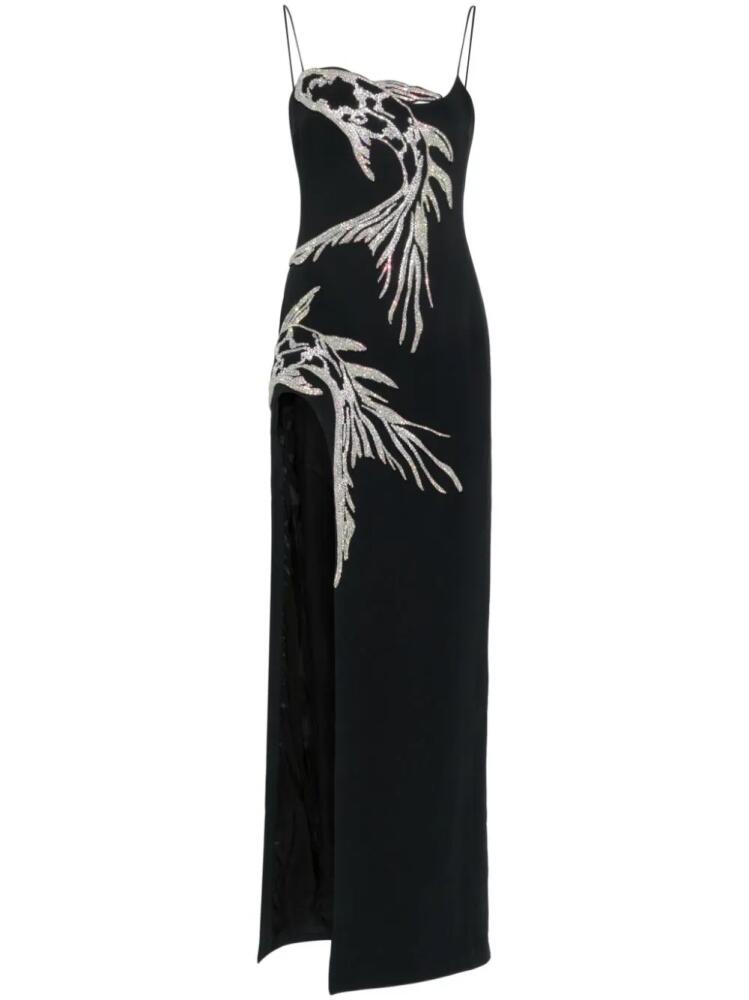 David Koma Koi fish-appliqué midi dress - Black Cover