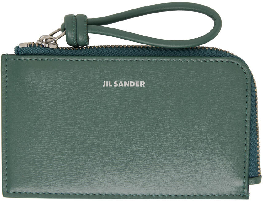 Jil Sander Green Giro Card Holder Cover