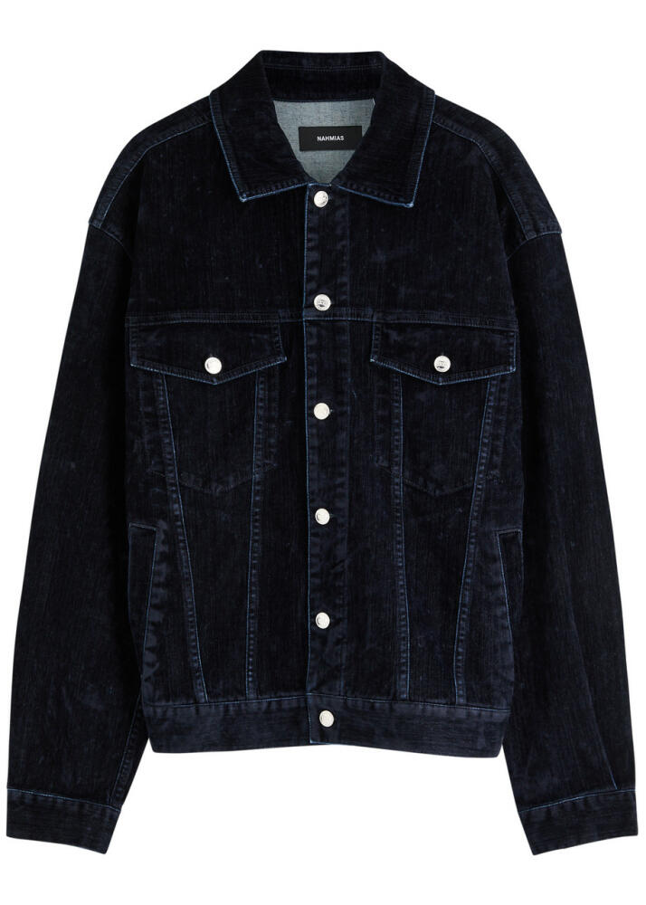 Nahmias Moleskin Brushed Stretch-denim Jacket - Indigo Cover