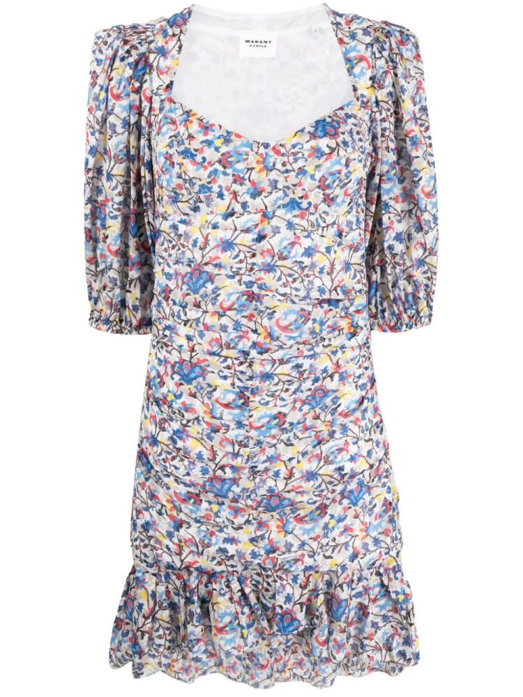 MARANT ÉTOILE Lunesa floral-print midi dress - Blue Cover