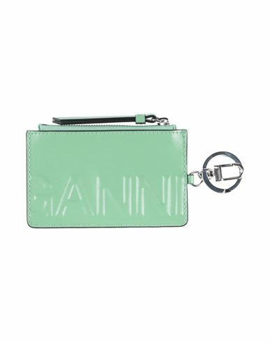 Ganni Woman Coin purse Light green Recycled leather Cover