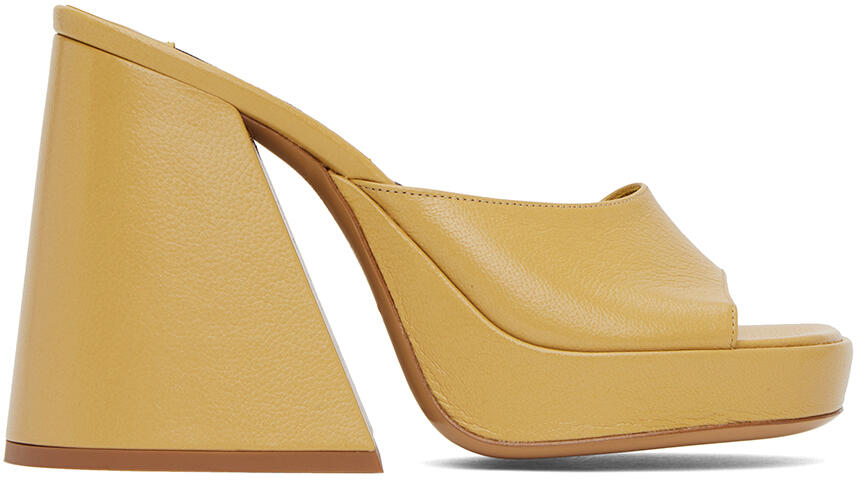 SIMONMILLER Yellow Slice Heeled Sandals Cover