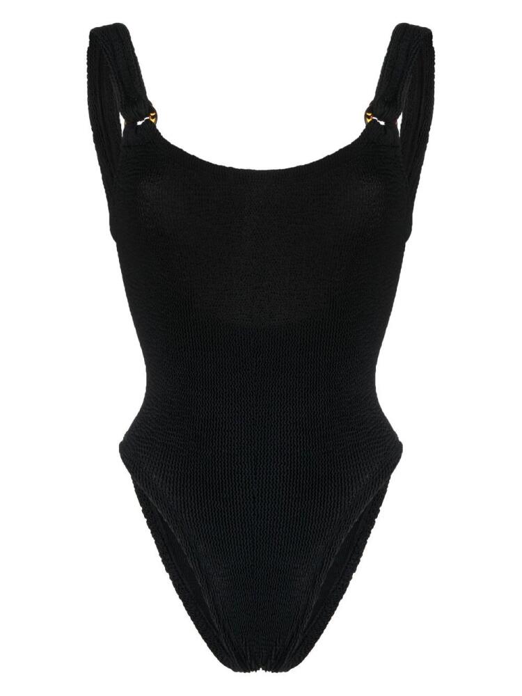 Hunza G Domino scoop-neck swimsuit - Black Cover