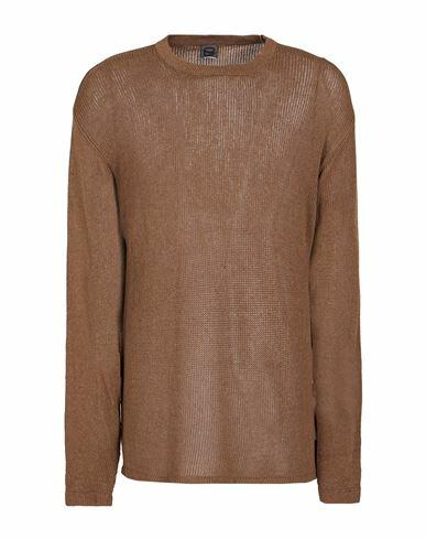 8 By Yoox Cotton Blend See Though Sweater Man Sweater Brown Recycled polyester, Recycled cotton Cover