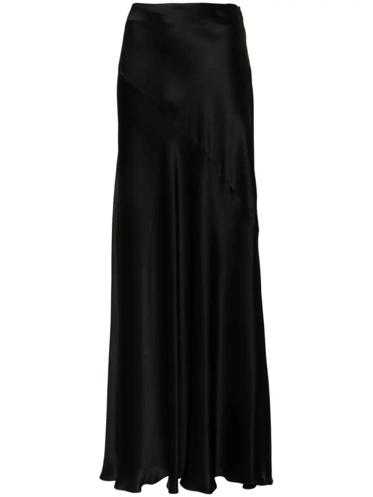 Alberta Ferretti satin long skirt - Black Cover