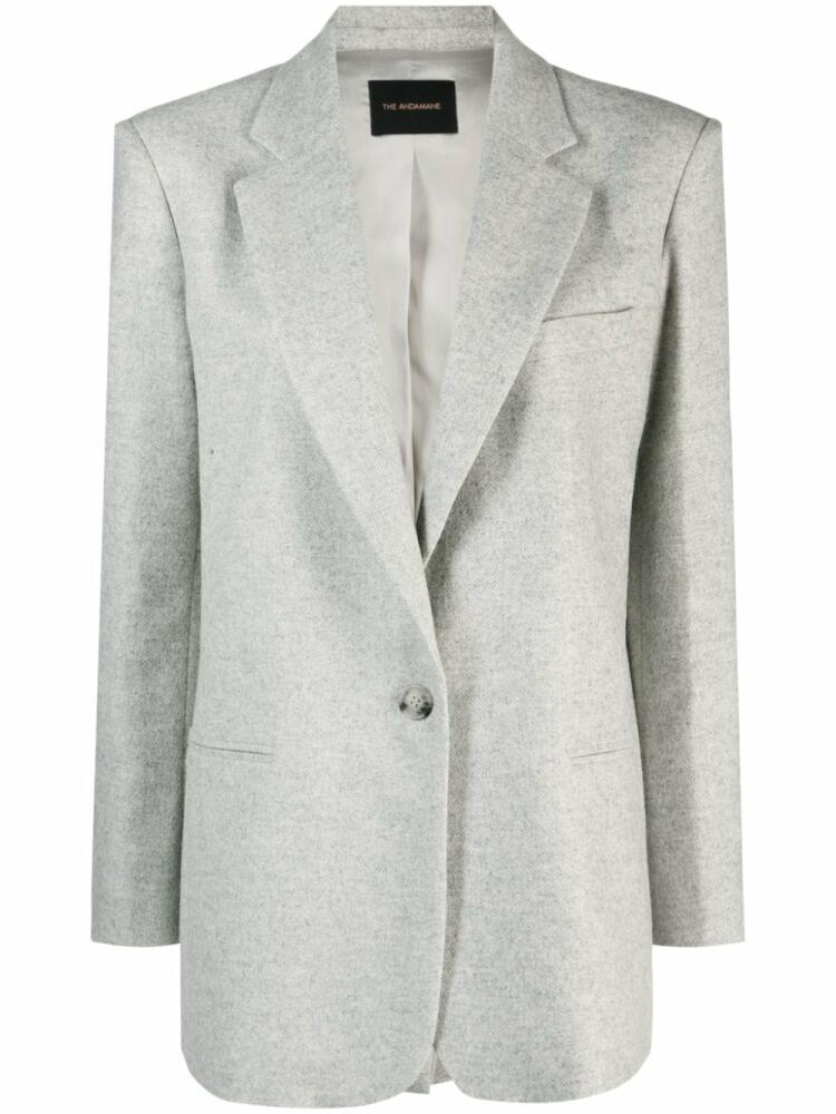 THE ANDAMANE Gula wool-blend blazer - Grey Cover