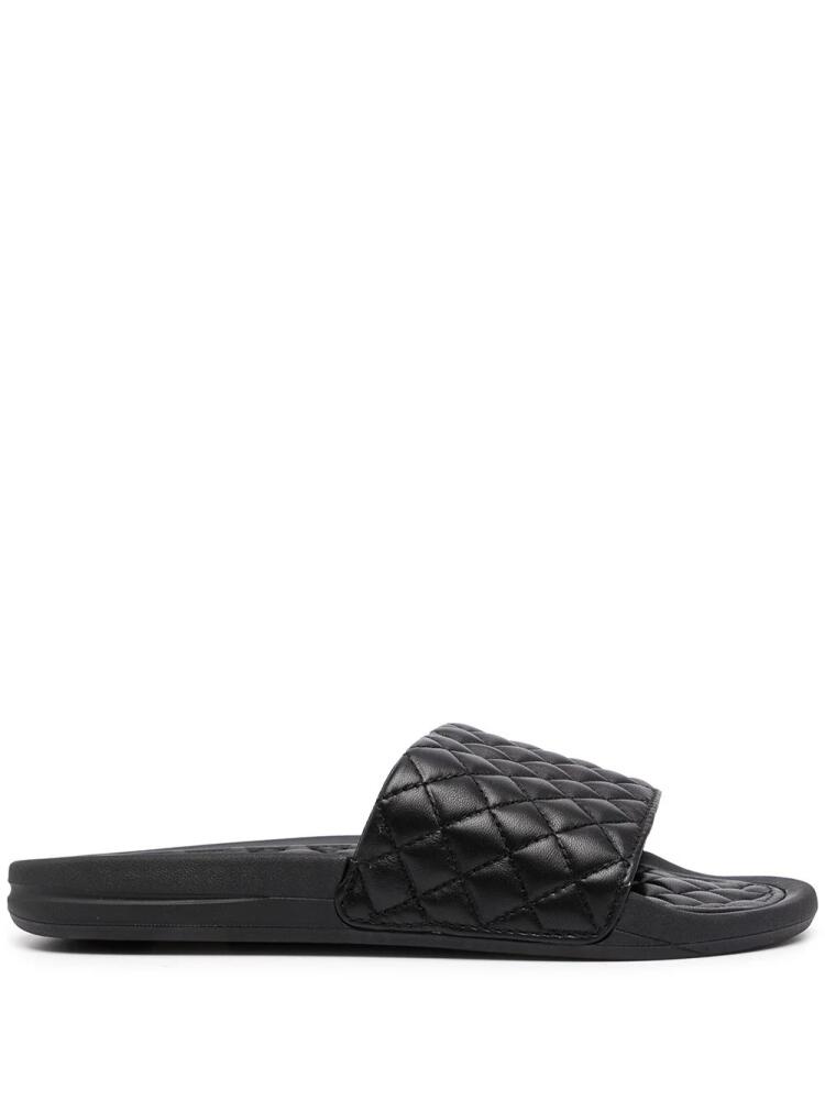 APL: ATHLETIC PROPULSION LABS quilted Lusso slides - Black Cover