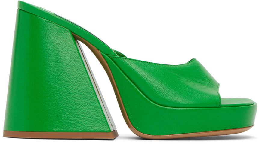 SIMONMILLER Green Slice Heeled Sandals Cover