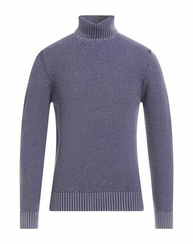 Circolo 1901 Man Turtleneck Purple Virgin Wool Cover