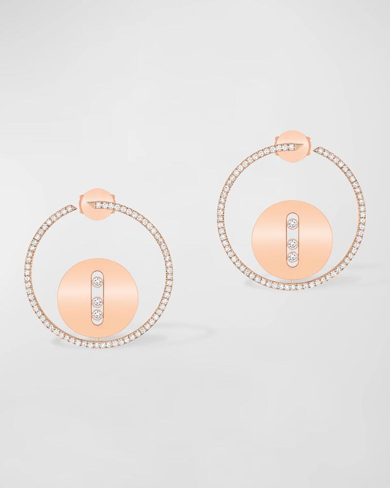 Messika Lucky Move 18K Rose Gold Hoop Earrings Cover