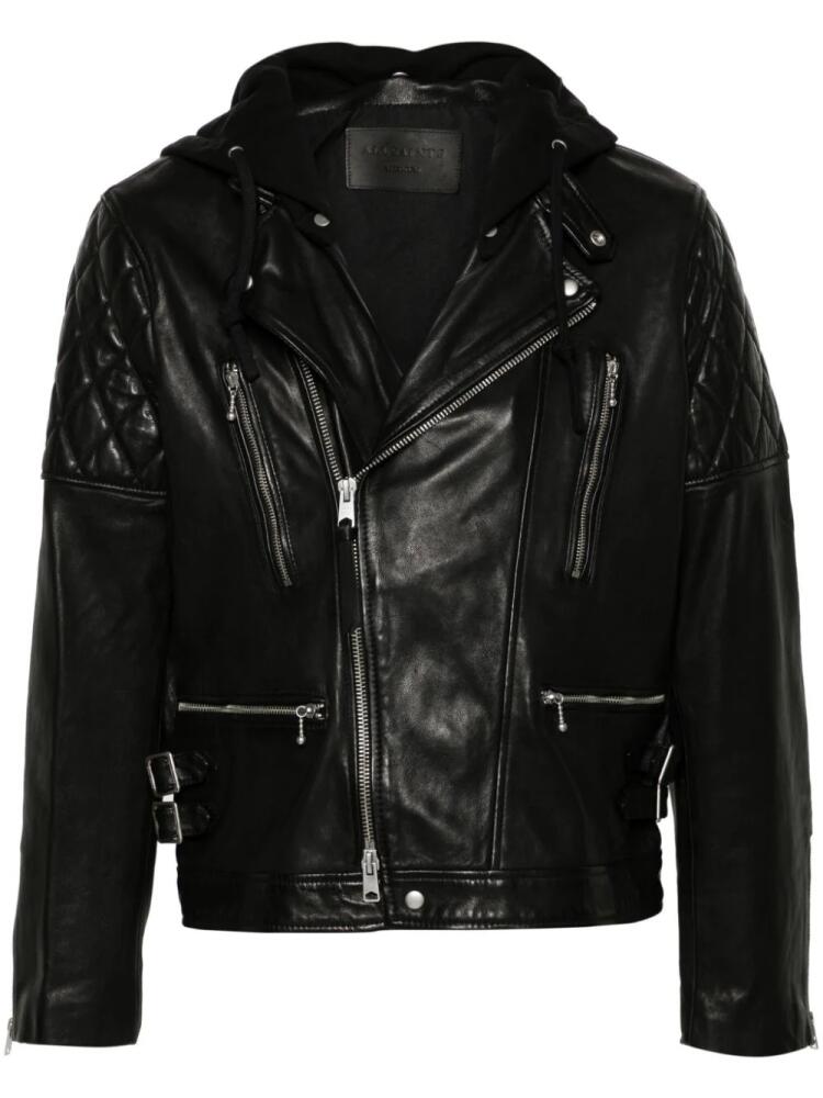 AllSaints Whitson leather biker jacket - Black Cover