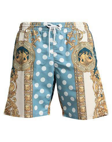 Versace Man Swim trunks Deep jade Polyester Cover