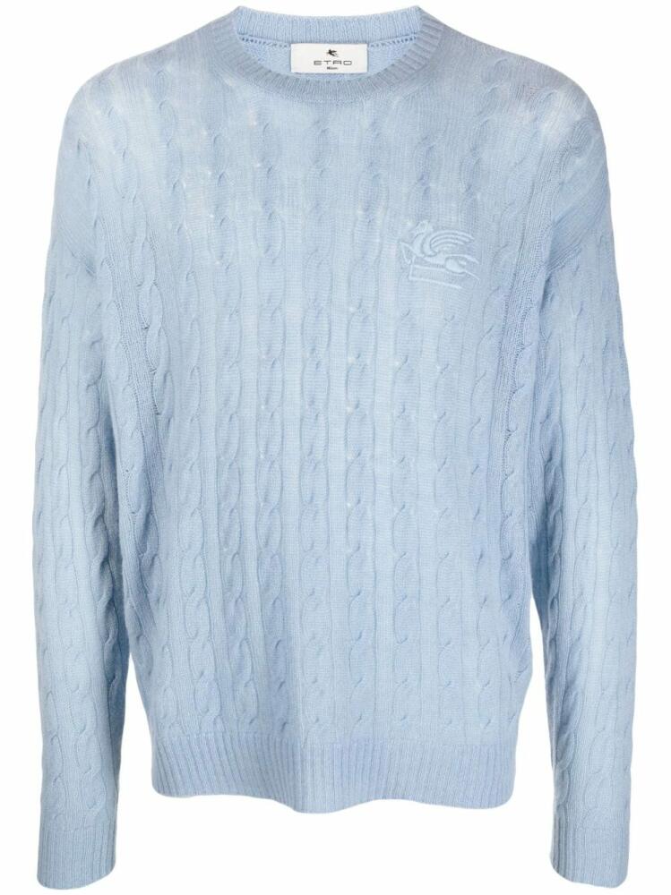 ETRO cashmere cable-knit jumper - Blue Cover