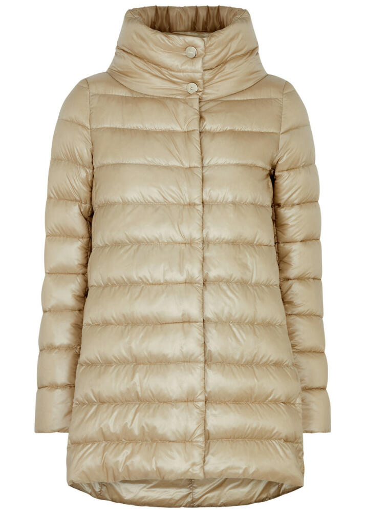 Herno Amelia Quilted Shell Jacket - Gold Cover