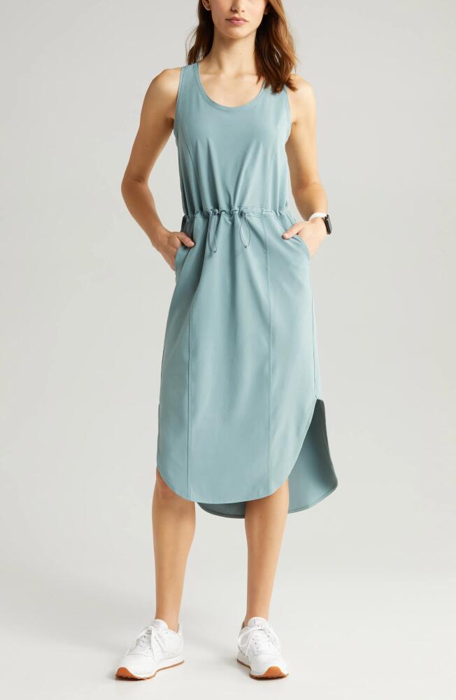 zella In Flight Drawcord Waist Dress in Grey Thunder Cover