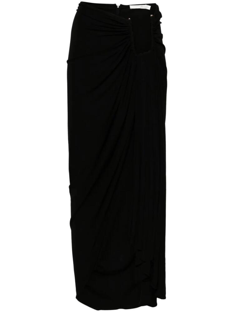 Christopher Esber Odessa draped midi skirt - Black Cover