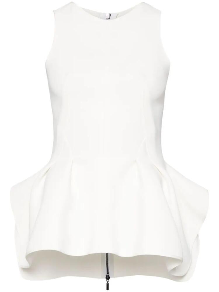 Maticevski panelled peplum tank top - White Cover