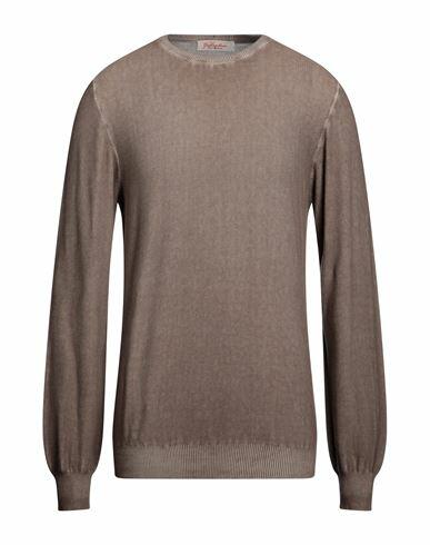 Gabardine Man Sweater Brown Cotton Cover