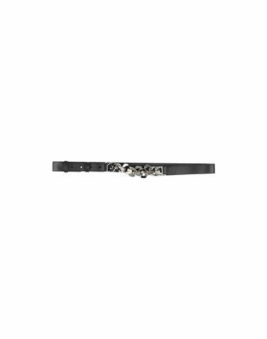 Givenchy Woman Belt Black Calfskin, Metal Cover