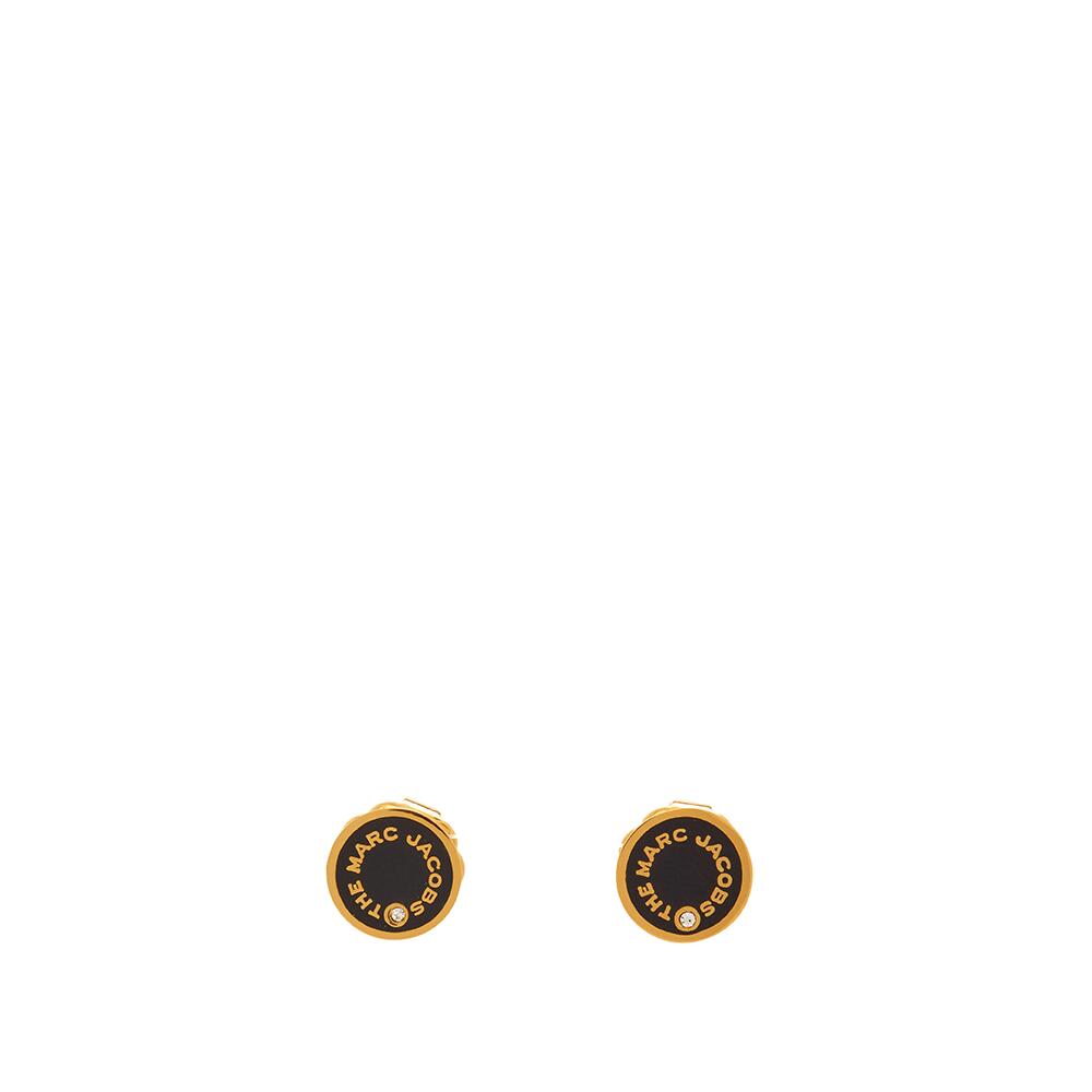 Marc Jacobs Women's The Medallion Studs in Black/Gold Cover