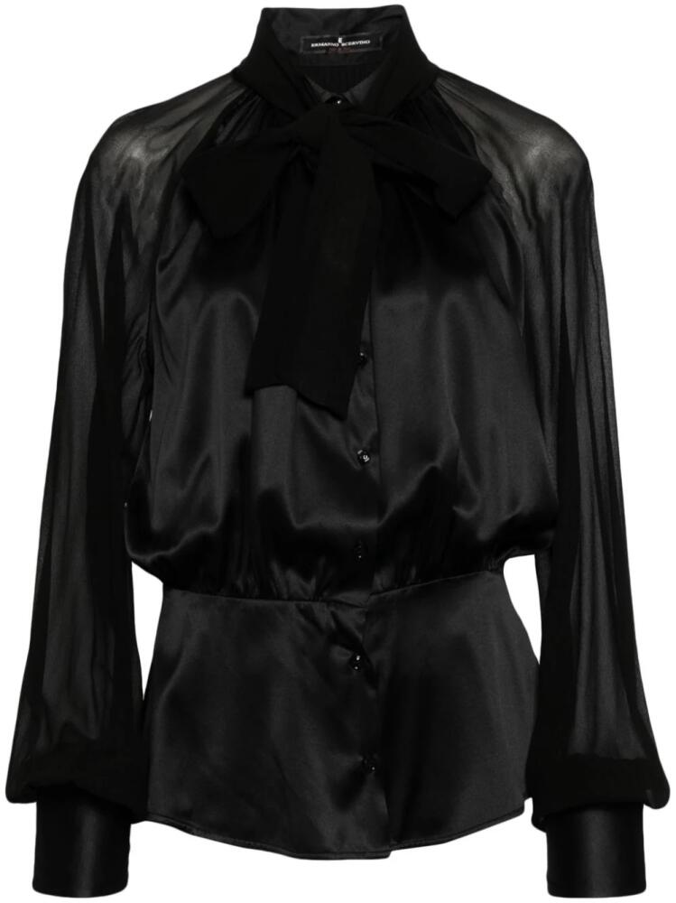 Ermanno Scervino puff-sleeves buttoned shirt - Black Cover