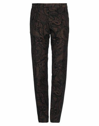 Dries Van Noten Man Pants Brown Cotton, Wool Cover