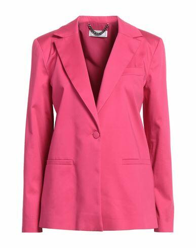 Jijil Woman Blazer Fuchsia Cotton, Elastane, Acetate, PBT - Polybutylene terephthalate Cover