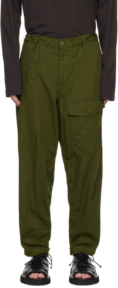 YOHJI YAMAMOTO Khaki Drawstring Cargo Pants Cover