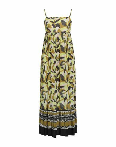 Emma & Gaia Woman Maxi dress Military green Viscose Cover