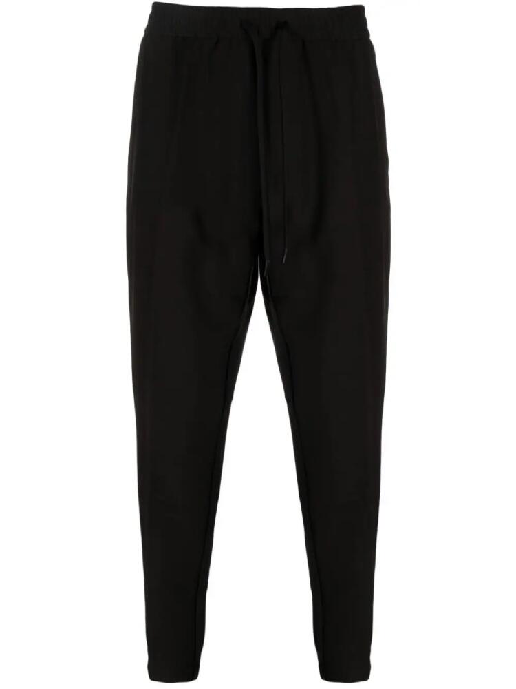 BOSS logo-print drawstring-waist track pants - Black Cover