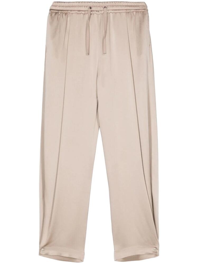 Herno drawstring satin cropped trousers - Neutrals Cover