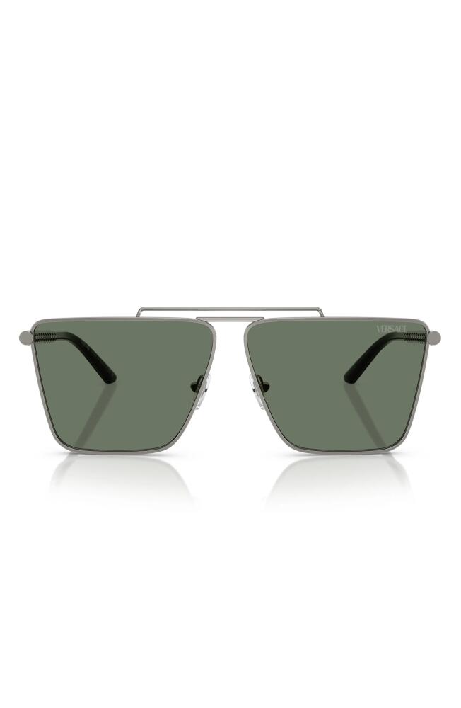 Versace 64mm Oversize Pillow Sunglasses in Gunmetal Cover