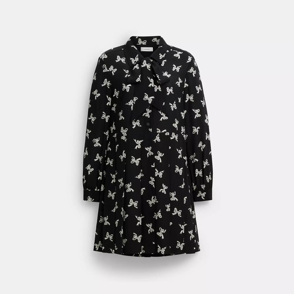 Coach Bow Print Silk Dress Cover