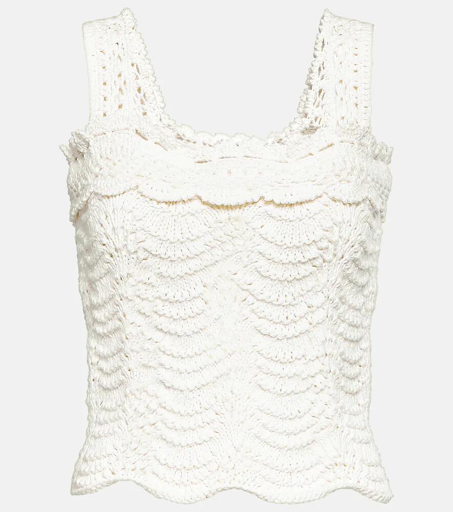 Oscar de la Renta Crochet tank top Cover