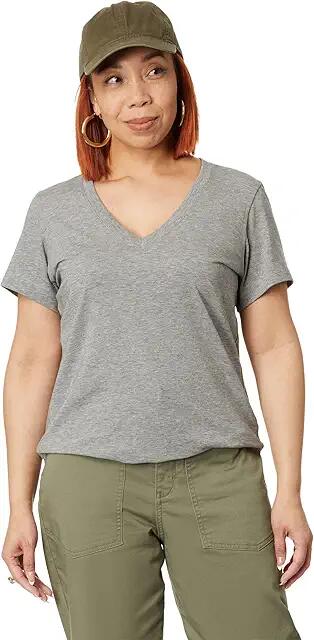 LABEL Go-To Vee (Heather Grey) Women's T Shirt Cover