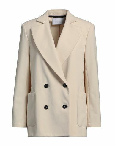 Harris Wharf London Woman Blazer Ivory Polyester, Elastane Cover