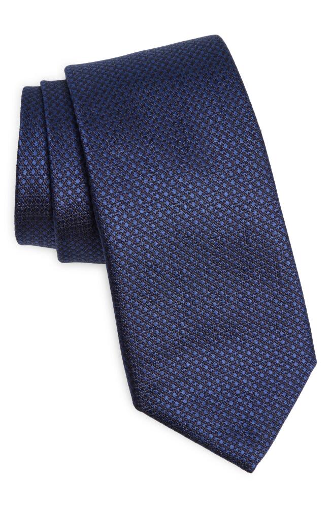 Canali Five Fold Silk Tie in Dark Blue Cover