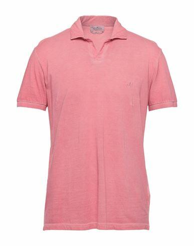 Brooksfield Man Polo shirt Salmon pink Cotton Cover