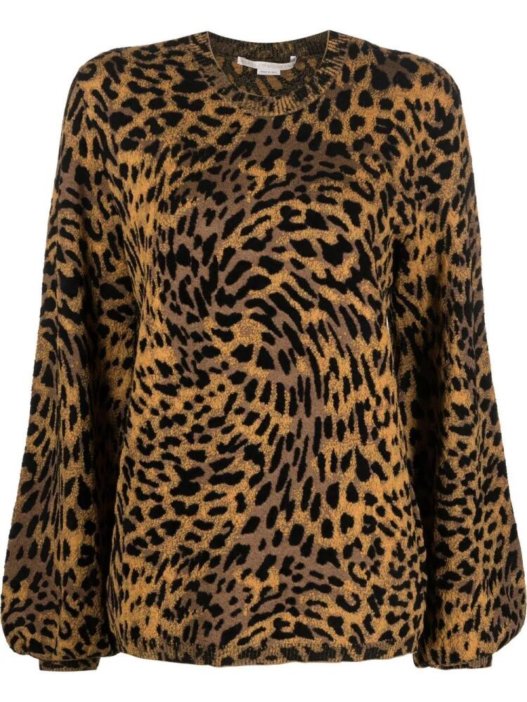 Stella McCartney leopard-print knitted jumper - Black Cover