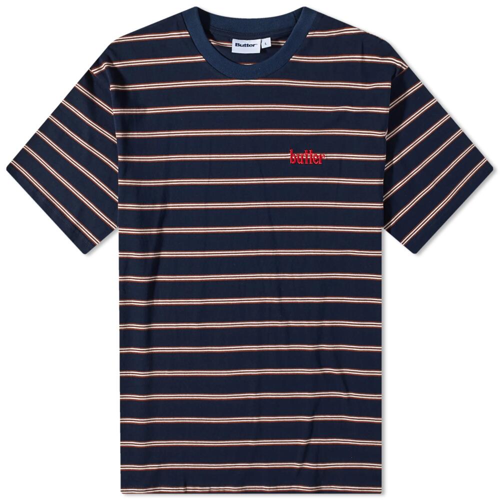 Butter Goods Men's Hyde Stripe T-Shirt in Black Cover