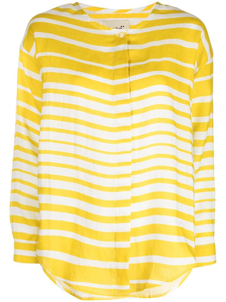 Bambah striped linen shirt - Yellow Cover