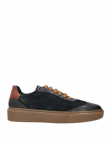 Baldinini Man Sneakers Midnight blue Calfskin Cover