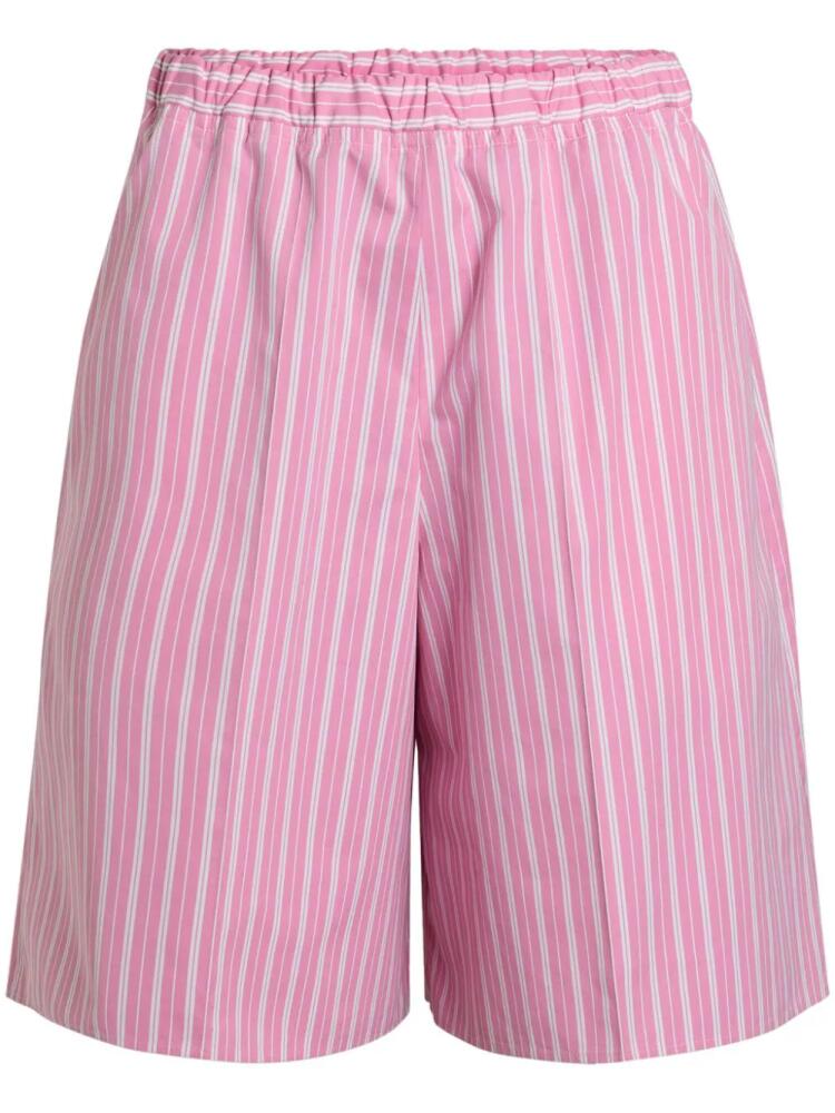 Patou striped longline shorts - Pink Cover