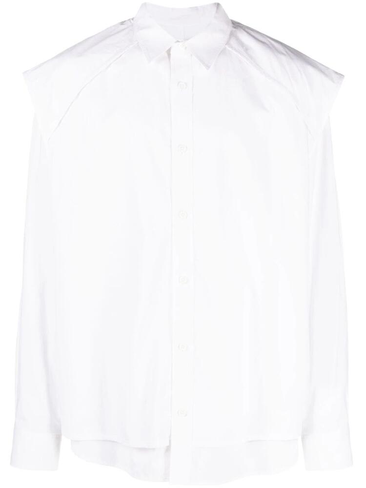 Juun.J overlapping-panel cotton shirt - White Cover