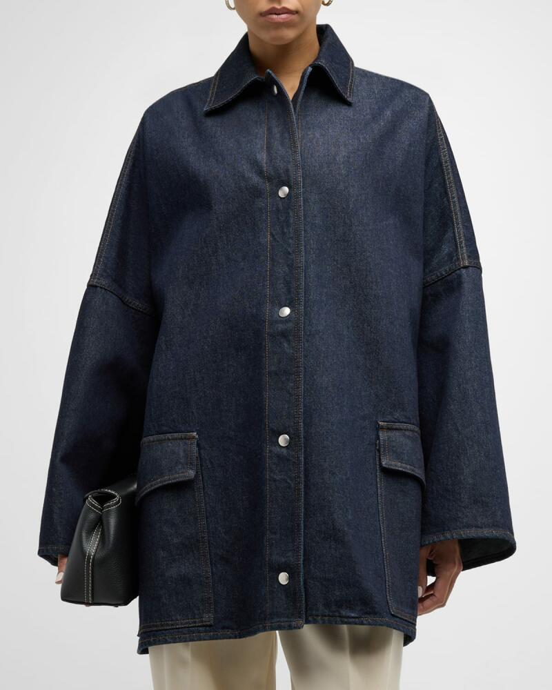 Toteme Oversize Denim Overshirt Jacket Cover