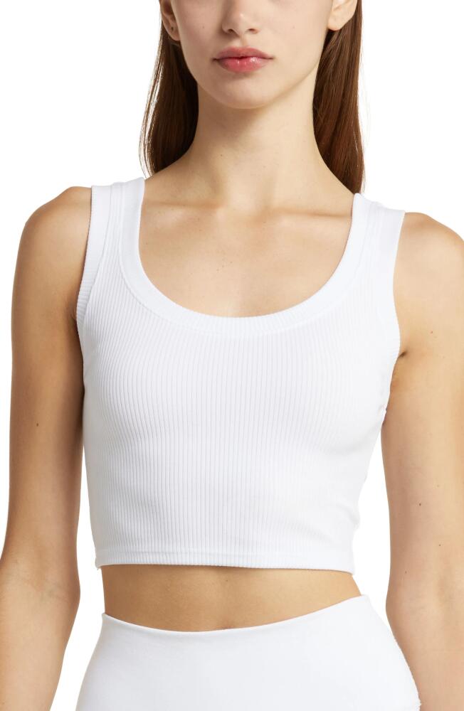 Alo Wellness Rib Crop Tank in White Cover